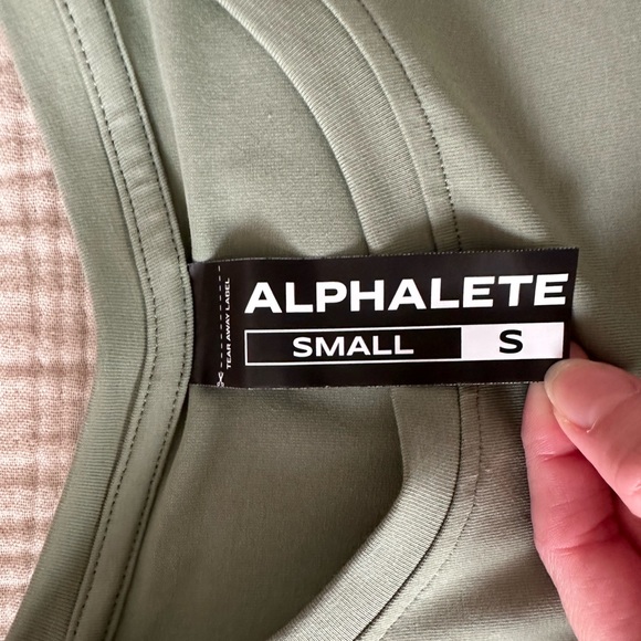 NWT Alphalete Mens Dynasty Tee - Sage Green | Performance Tee Short Sleeves - Picture 5 of 8